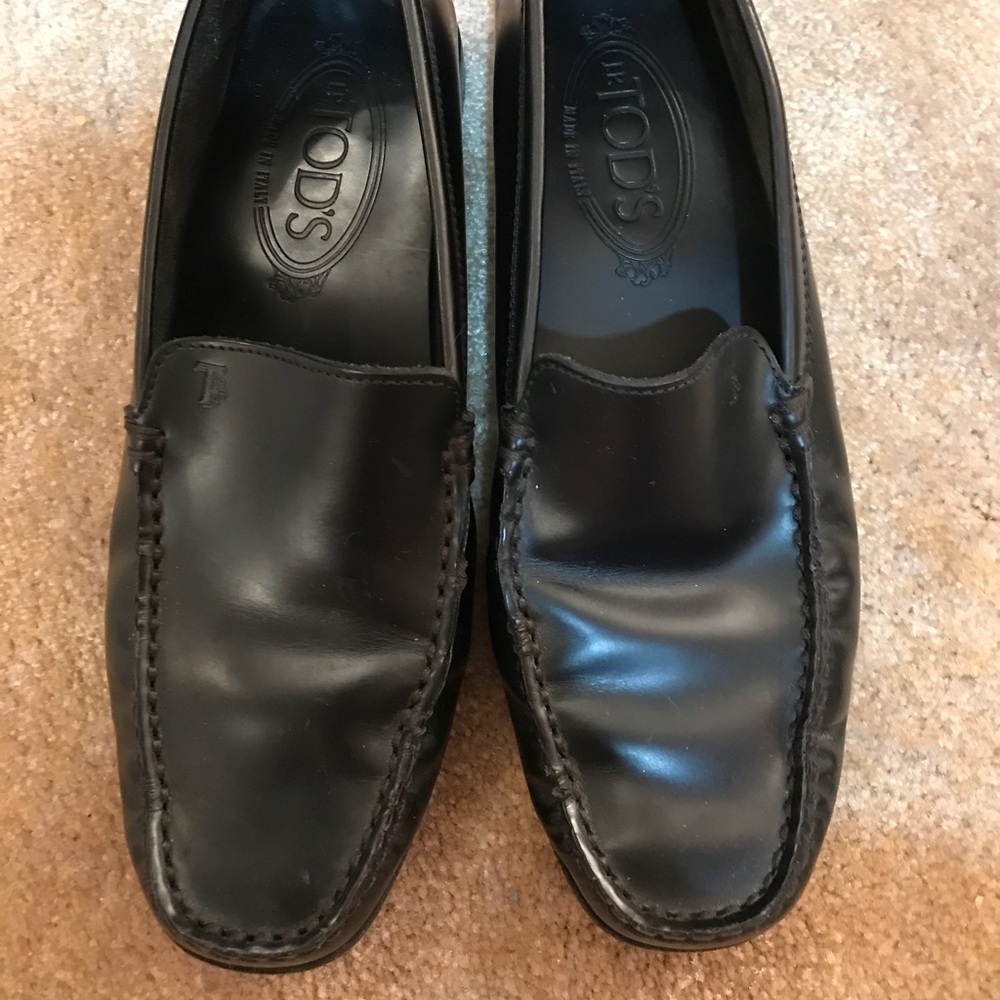 Authentic Tod’s Black loafers size 5 1/2